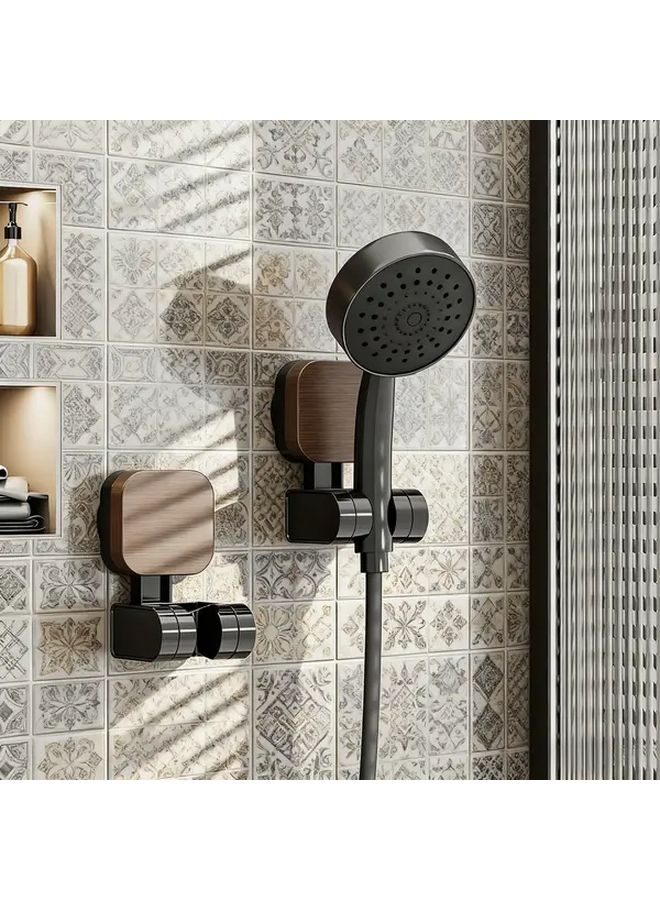 No Drill Suction Shower Head Stand Adjustable Height Angle 4 in 1 Adapter Heavy Duty Plastic Bracket 1pc - Image 1